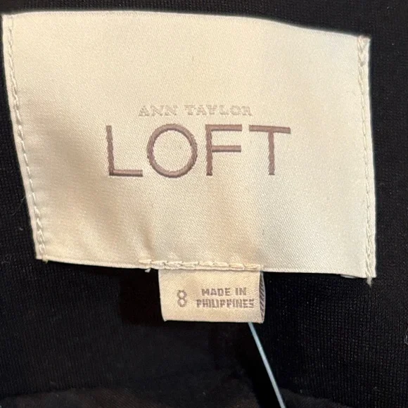 NWT Ann Taylor LOFT Women's Black Textured Blazer Size 8 - Picture 5 of 12